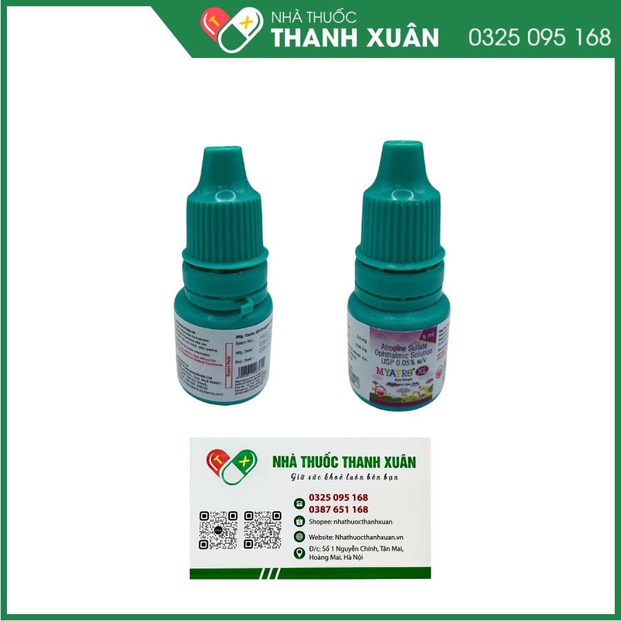 Myatro XL 0,05% làm chậm quá trình tiến triển cận thị ở trẻ em